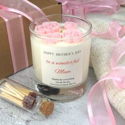 Personalised Mothers Day Candle Gift For Mum Thank You Keepsake With Message UK - thumbnail 1