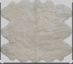 Large Ivory Sheepskin Rug , Six Skin Rug, Neutral Genuine Sheepskin, Fluffy Xl Interior Accessories - thumbnail 1