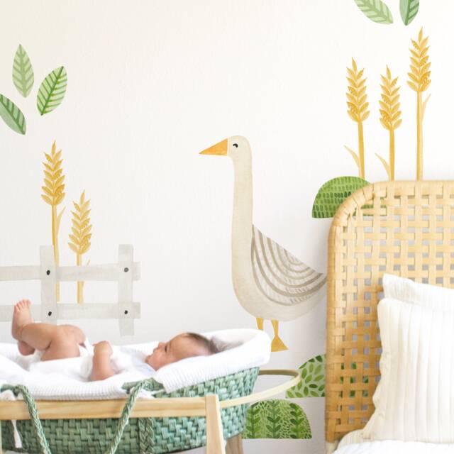 Goose - Fabric Wall Decal Modern Farm Mej - image 1