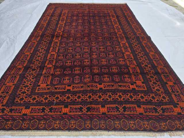Vintage Baluchi Rug Handwoven Afghan Tribal Wool Carpet - image 1