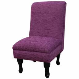 Purple Handmade Bedroom Chair - Luxury Accent Portobello Fabric British Bespoke Made