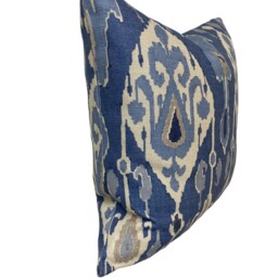 G.p & J Baker Ikat Bokhara Blue Double Sided Cushion Cover Pillow - thumbnail 3