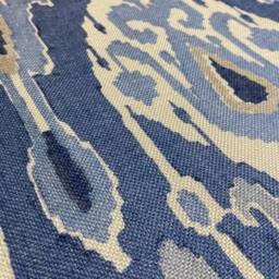 G.p & J Baker Ikat Bokhara Blue Double Sided Cushion Cover Pillow - thumbnail 4