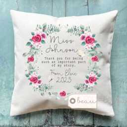 Personalised Thank You Teacher Gift Teaching Assistant Nursery Mentor Helping Me To Grow Quote Ceramic Small Jug Mug Vase - thumbnail 3