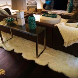 Plush Faux Sheepskin Rug - Shaggy Pelt Design, Country Edge - thumbnail 2