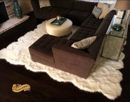 Plush Faux Sheepskin Rug - Shaggy Pelt Design, Country Edge - thumbnail 1