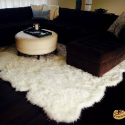 Plush Faux Sheepskin Rug - Shaggy Pelt Design, Country Edge - thumbnail 3