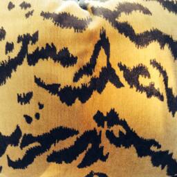 Scalamandre Pillow Cover in Le Tigre & Chocolate Velvet - thumbnail 2