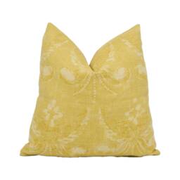 Kate Forman - Josephine Yellow Bright Sunny Antique Inspired Cushion Cover Handmade Throw Pillow Designer Home D??cor - thumbnail 1