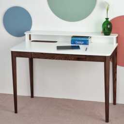 Desk For Home Office With Shelf Width 110cm Cable Management - Various Colours - thumbnail 1