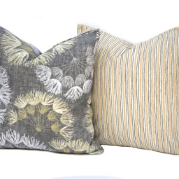 Sale Choose Any Combination Magnolia Pillow Covers, Decorative Throw Pillow, Accent Grey Yellow Case - thumbnail 3