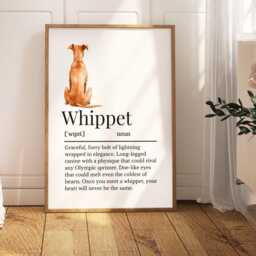 Whippet Definition Print, Wall Print For Owner, Mum, Gift Idea Owner - thumbnail 2