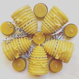 Beeswax Beehive Candles Set Of 2, Candle Gift Set, Hive Candles, Pure Candles By Farmer's Daughter - thumbnail 2