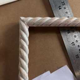 Rope Twist Hand Painted Picture Frame - Custom Wooden Photo - thumbnail 4
