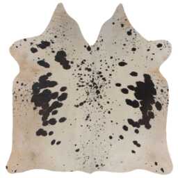 Versatile Medium Cowhide Accent - Brown & White Premium Hair-On Leather Rug - thumbnail 1