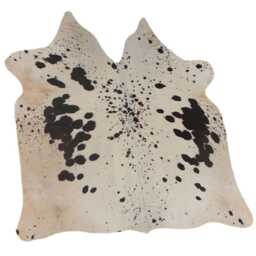 Versatile Medium Cowhide Accent - Brown & White Premium Hair-On Leather Rug - thumbnail 3