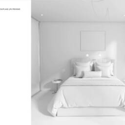 Bedroom Scene Bedding Mockup, Bed Scene - thumbnail 2