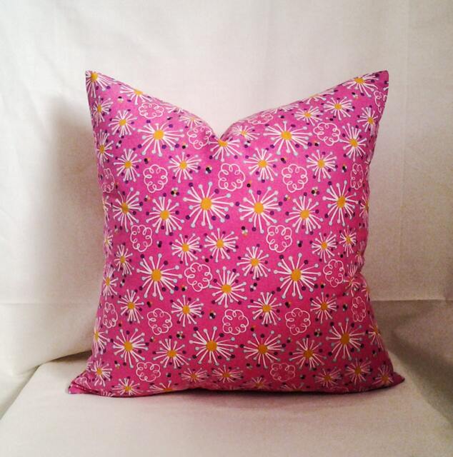 Pink Starburst Pillow Cover, 18x18 Decorative Pillow, Toss Home Decor, Summer, Spring Young Girl Bedroom Decor - image 1