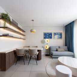 Modern Dome Pendant Hanging Lamp, Lake House Decor - Casta Beige & White - thumbnail 2