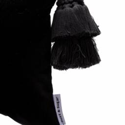Scandi Lux Black Pillow - Japandi Style With Big Tassels Velvet Pillows 24 X Case - thumbnail 3