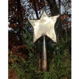 Christmas Star Tree Topper, Rustic Steel Holiday Decor, Outdoor Winter - thumbnail 3