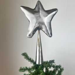 Christmas Star Tree Topper, Rustic Steel Holiday Decor, Outdoor Winter - thumbnail 2