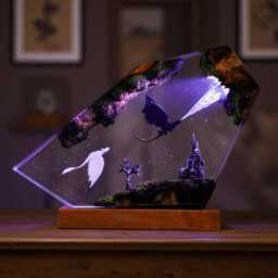 Toothless Fire Dragon Resin Night Light Rgb Led Lamp Fury Desktop Home Decor - thumbnail 4