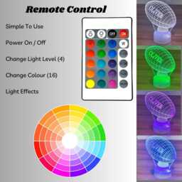 Personalized Unicorn Night Light - 3D Led Lamp With Remote - thumbnail 3