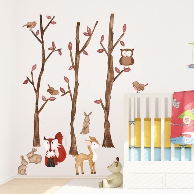 Forest Friends Wall Sticker Decals. Children's Bedroom & Nursery Art - image 1