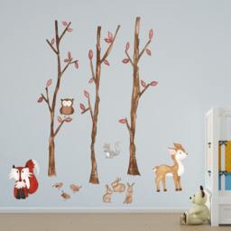 Forest Friends Wall Sticker Decals. Children's Bedroom & Nursery Art - thumbnail 2