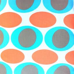 Geometric Cushion Cover Orange/Blue - thumbnail 3