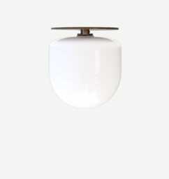 Bathroom Vanity Light, Wall Sconce/Flush Mount Ceiling Light, Modern Sconce/Ceiling Light With White Glass Shade Da-Lm, No.0306 - thumbnail 1