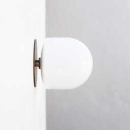Bathroom Vanity Light, Wall Sconce/Flush Mount Ceiling Light, Modern Sconce/Ceiling Light With White Glass Shade Da-Lm, No.0306 - thumbnail 2