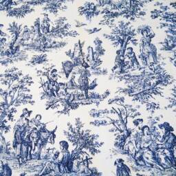 Curtain Panels Lined Toile Navy Custom French, White Blue Curtains Drapes, Drapery Valances Long Door Wide Custom Living Room Bedroom Decor - thumbnail 3