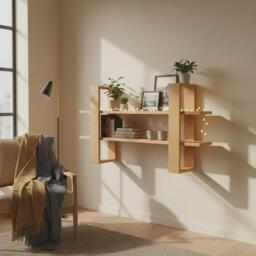 Floating Oak Shelf - Solid Wood Wall Shelves Modern Minimalist Bathroom Or Kitchen Storage