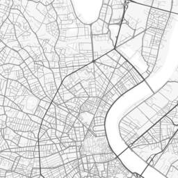 Black & White Bordeaux City Map Poster - Modern Minimalist Urban Plan Of - thumbnail 3