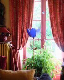 Simple Flower Floor Lamp & Lampshade - Royal Blue - thumbnail 1