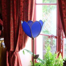 Simple Flower Floor Lamp & Lampshade - Royal Blue - thumbnail 3