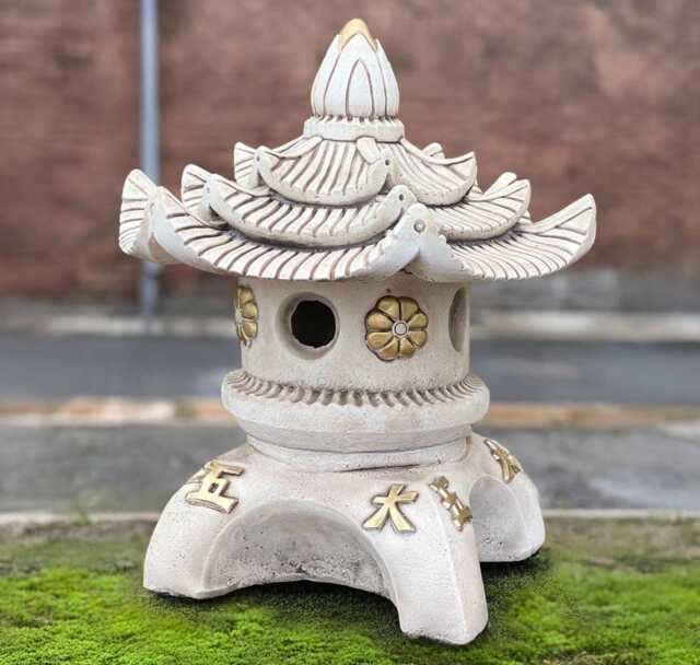 stone Large Pagoda Sculpture Outdoor Figure Massive Lantern Ornament Zen Garden Decoration Pagoda Lover Gift Front Door Art Yard - image 1