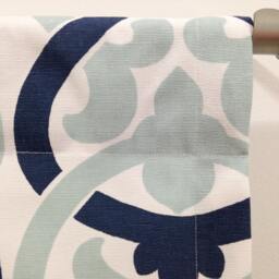 Valance Topper Window Alex Premier Navy White Curtain Designer Treatment Kitchen Valance - thumbnail 2