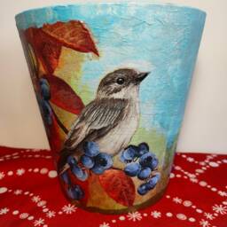 Plant Pots, Ceramic Pot, Pot & Planter, Flower Pot, Garden Pot, Indoor & Outdoor Pot, Decoupage, Gift, Pot Saucer, Home Garden Decoration - thumbnail 3