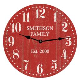 Personalized Red Clock - Barn Clock - thumbnail 3