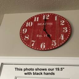 Personalized Red Clock - Barn Clock - thumbnail 2