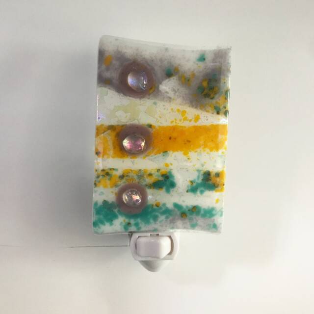 Rainbow Nightlight Handmade Glass, Kids Room Light, Ocean Colors, Birthday, Anniversary, Gift For Mom, Bridesmaid, Birthday - image 1