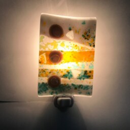 Rainbow Nightlight Handmade Glass, Kids Room Light, Ocean Colors, Birthday, Anniversary, Gift For Mom, Bridesmaid, Birthday - thumbnail 2