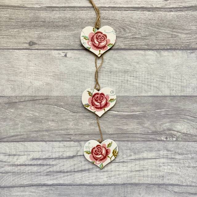 Emma Bridgewater Rose Decoration, Floral Wall Decor For June Birthday Gift, Pink Flower Ornament - image 1