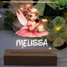 Personalised Fairy Gift Night Light Bedroom Nursery For Kids Part-2 - thumbnail 3