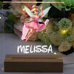 Personalised Fairy Gift Night Light Bedroom Nursery For Kids Part-2 - thumbnail 2