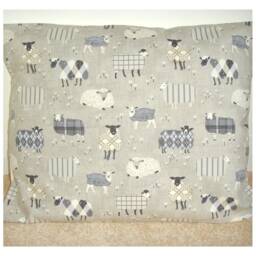 Cushion Cover Sheep With Zip Oblong Pillow Sham Farm Grey Beige 12x16 12x20 16x24 20x26 Standard Rectangle Bolster Case Pillowcase - thumbnail 2