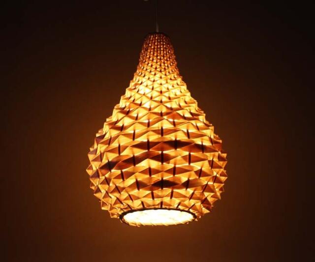 Hand Woven Bamboo Pendant Light - Countryside Style Chandelier - image 1